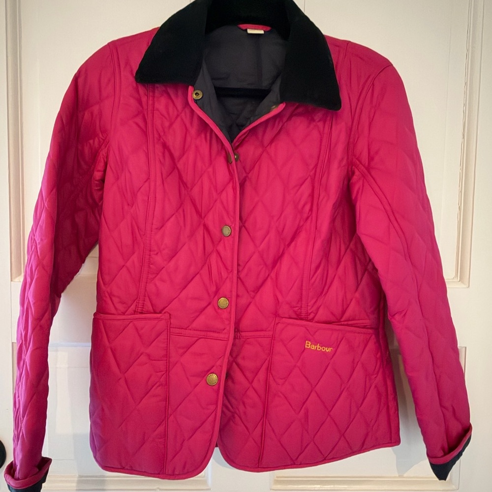 Barbour Women's Quilted Jacket - Pink and Black